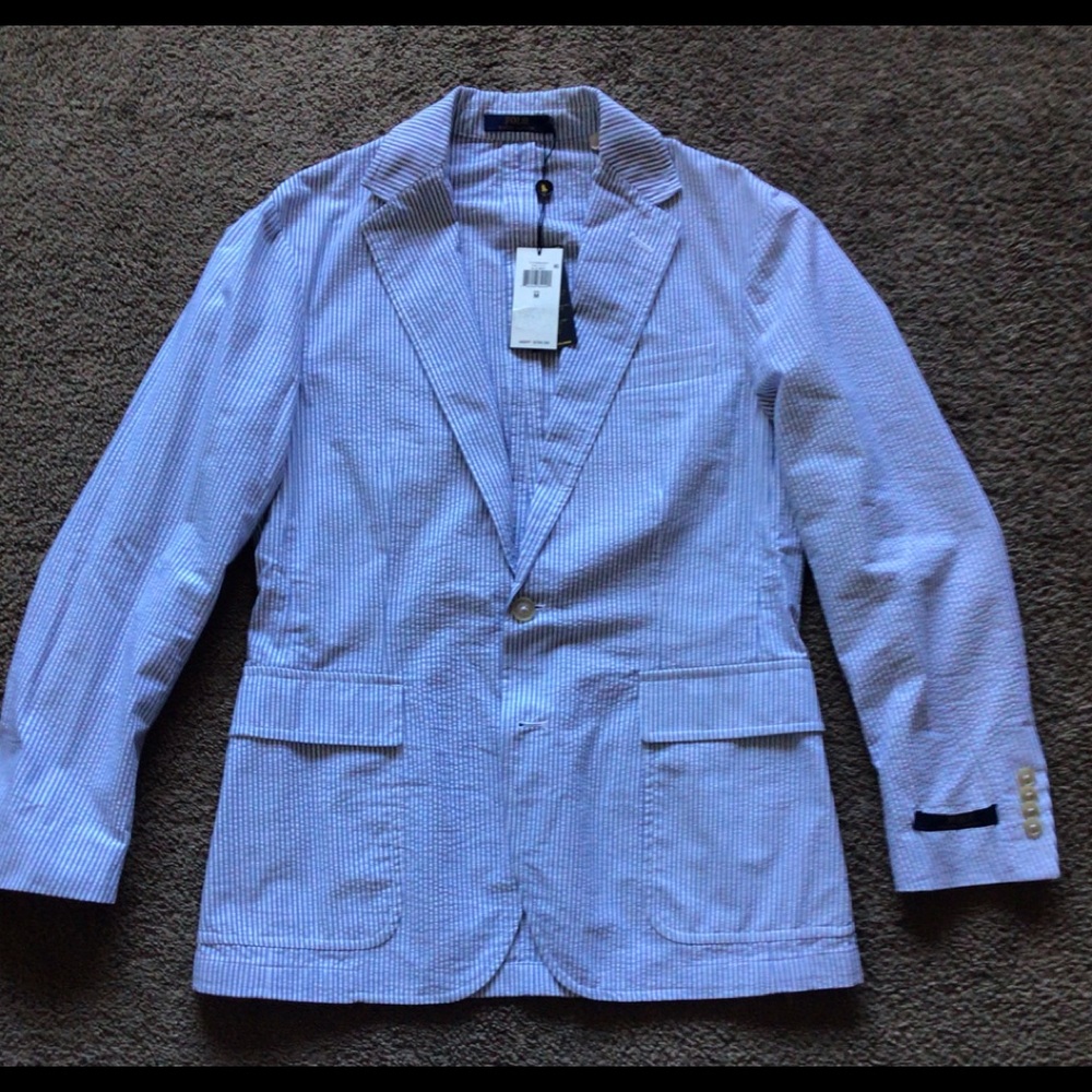Polo Ralph Lauren Mens Seersucker Sports coat 40L